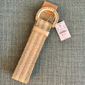 J Crew Factory | Wide Straw Belt | Natural 🆕